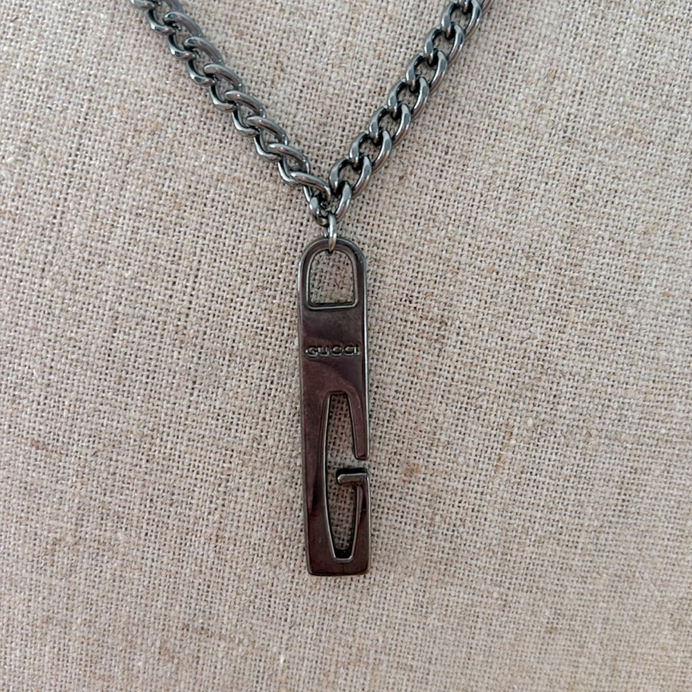 Rare Gucci Gunmetal Necklace